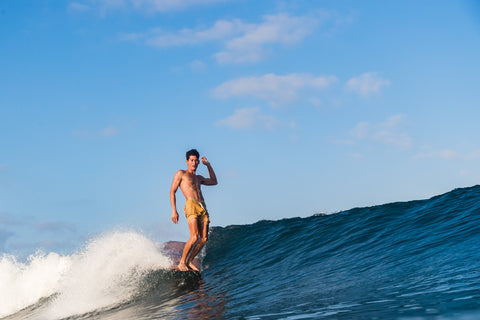 Kaimana Banes surfing in Mexico